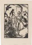 Frauen am Strand by Erich Heckel, 1919, Holzschnitt auf Velin, sold Feb 2024