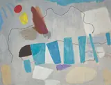 Hans Laabs, Ohne Titel, 1997, Acryl auf Bütten, aufgezogen auf Spanholzplatte