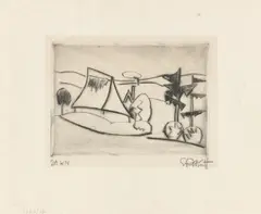 Holsteinische Landschaft I by Karl Schmidt-Rottluff, 1920, Radierung auf festem Velin, sold Jan 2026