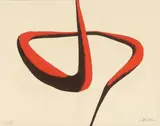 Aus: „abstraction création art non figuratif 1932–1936 by Alexander Calder, 1973, Farblithografie auf cremefarbenem Papier, sold Jan 2026