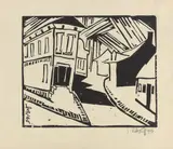 Sonnige Straße by Karl Schmidt-Rottluff, 1913, Holzschnitt auf Bütten, sold Jan 2025