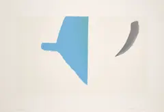 Ohne Titel “mit Komma by Blinky Palermo, 1971, Farbserigrafie auf Papier, sold Aug 2023
