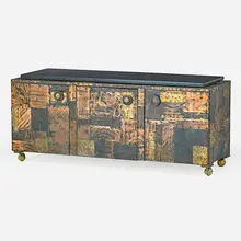 Patchwork cabinet by Paul Evans, sold Jan 2018