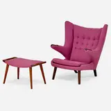 Papa Bear Chair And Ottoman by Hans J. Wegner, Denmark, sold Jan 2018
