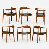 Set of six The Chair by Hans J. Wegner, Denmark, sold Jan 2018