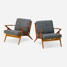 Pair of lounge chairs by Poul Jensen, Denmark, sold Jan 2018