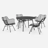 Sculptura patio set by Russell Woodard, c. 1965, painted steel, sold Aug 2023
