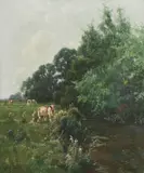Cattle in a country landscape, a pair by Arthur William Redgate, oil on canvas, sold Feb 2015