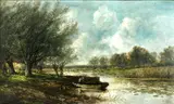 'Near Pangbourne' by Joseph Thors, oil on canvas, offered Feb 2015