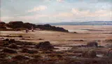 Morecombe Sands by Reginald Aspinwall, oil on canvas, sold Feb 2015