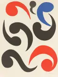 Les têtards by Alexander Calder, 1976, Farblithografie auf Velin, sold Dec 2018
