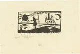 Schiff mit Sonne und Mond by Lyonel Feininger, 1921, Holzschnitt auf Japanbütten, sold Dec 2018