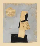 Ohne Titel by Hermann Glöckner, 1957, Gouache auf collagiertem Zeitungspapier, sold Jun 2015