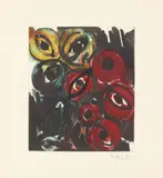 Farbaquatinta 1963 - 2 (NOR) by Ernst Wilhelm Nay, 1963, Farbaquatinta auf Velin, sold Aug 2021