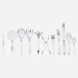 Gundorph Albertus, Five-piece Cactus flatware set for eight, Denmark