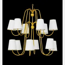 Twelve-arm Bouquet chandelier by Jean Royere, France, sold Jan 2018
