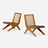 Pair of lounge chairs for faculty residence at Chandigarh by attribution Le Corbusier, France, sold Jan 2018
