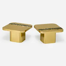Pair of side tables by Georges Mathias, Belgium, sold Jan 2018