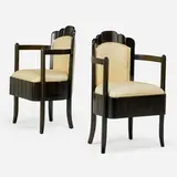 Pair of chairs by attribution Pierre Patout, France, sold Jan 2018