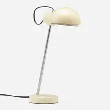 Desk lamp by Lightolier, c. 1965, molded plastic, chrome-plated steel, sold Aug 2023