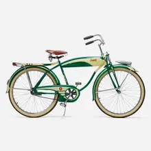 125th Anniversary Bicycle by Columbia, c. 2002, chrome-plated and enameled steel, rubber, leather, sold Aug 2023