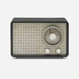 SK 2 radio by Fritz Eichler and Artur Braun, c. 1952, lacquered composite, enameled steel, plastic, sold Aug 2023