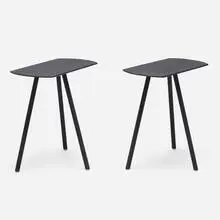 Stools, pair by Kazunori Kochi, c. 2010, lacquered oak, sold Aug 2023