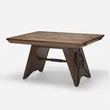 Dining table by Charles Dudouyt, c. 1940, oak, sold Aug 2023