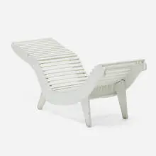 Chaise lounge by Klaus Grabe, c. 1948, painted wood, sold Aug 2023