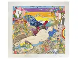 Landscape with a female nude by Luca Alinari, lithograph, offered Oct 2026