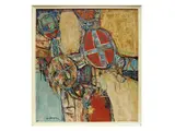 Composition by Giorgio Albertini, oil on panel, offered Oct 2026