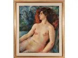 Female Nude by Oreste Zuccoli, oil on canvas, offered Oct 2026