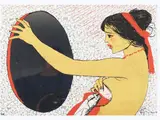 Odalisque at the mirror by Salvatore Fiume, silk screenprint on mirrored PVC, offered Oct 2026
