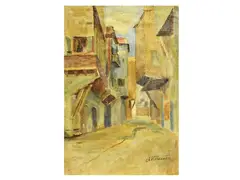 Florence view by Alphons Hollaender, oil painting on tela, offered Oct 2026