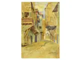 Florence view by Alphons Hollaender, oil painting on tela, offered Oct 2026