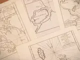 Four eighteenth-century maps by Jacques Nicolas Bellin, copper engravings depicting the island of Mombasa in Kenya, offered Sep 2026