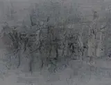 Ohne Titel by Karl Fred Dahmen, 1958, Mischtechnik auf Papier, sold Jun 2018
