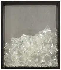 Lichtschleuse by Adolf Luther, 1981, Glasscherben und Spiegel in Objektrahmen, sold Dec 2016