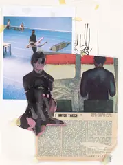Peggy Moffit and Andrej Wroblewski by Paulina Olowska, 2004, Öl über Papiercollage, sold Jun 2017