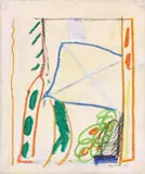 Komposition Kreide/Leinwand by Horst Antes, 1963, Mischtechnik auf Leinwand, sold Jun 2017