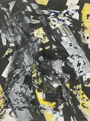 Ohne Titel by Fred Thieler, 1958, Öl auf Bütten, sold Jun 2016