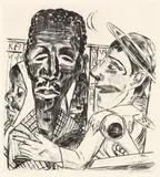 Der Neger by Max Beckmann, 1921, Kaltnadel auf Velin, sold Nov 2014