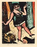 Varieté by Hans Orlowski, 1921, Kolorierter Holzschnitt auf Papier, sold Nov 2013