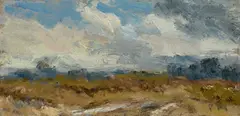Wolkenstudie by Deutsch, um 1900, Öl auf Pappe, sold Nov 2015