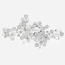 Wall sculpture by attribution C. Jeré, c. 1980, chrome-plated steel, sold Aug 2023