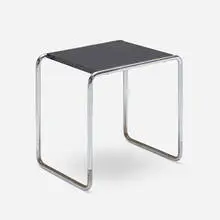 B-9 occasional table by Marcel Breuer, 1928, chrome-plated steel, laminate, sold Aug 2023