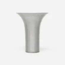 Vase by Russel Wright, c. 1940, spun aluminum, sold Aug 2023