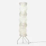 Akari light sculpture, model UF4-33N by Isamu Noguchi, c. 2000, washi paper, enameled steel, bamboo, sold Aug 2023