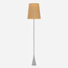 Floor lamp by Pascal Mourgue, c. 2000, enameled aluminum, enameled steel, paper shade, sold Aug 2023