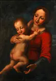 The Madonna and Child by Italian School, oil on canvas, sold Feb 2015
